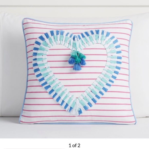 Pottery Barn Teen Frilly Fringe Pillow Cover - Picture 2 of 12